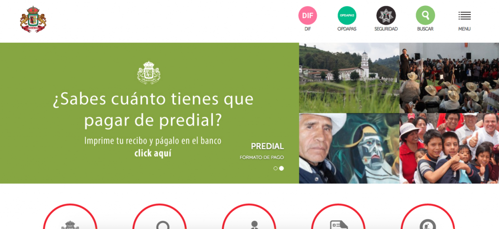 página de gobierno
