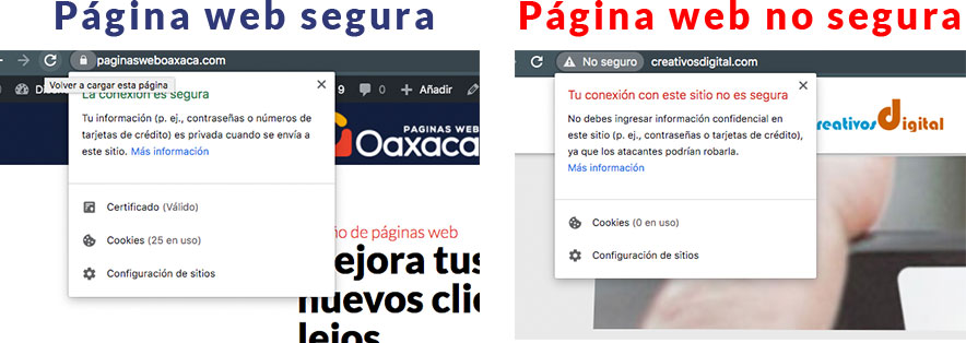 página web segura
