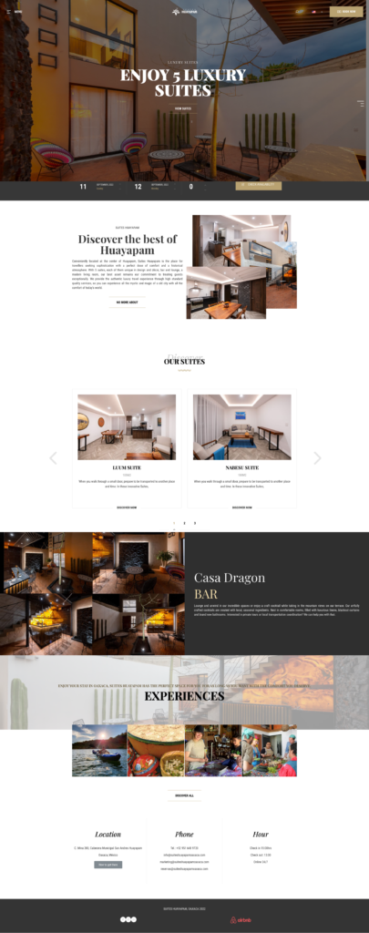 página web suites hotel
